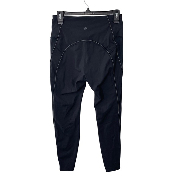 Athleta Cold Front Hybrid Run Tight Black Reflective Leggings Women's M 511147 - Picture 2 of 8